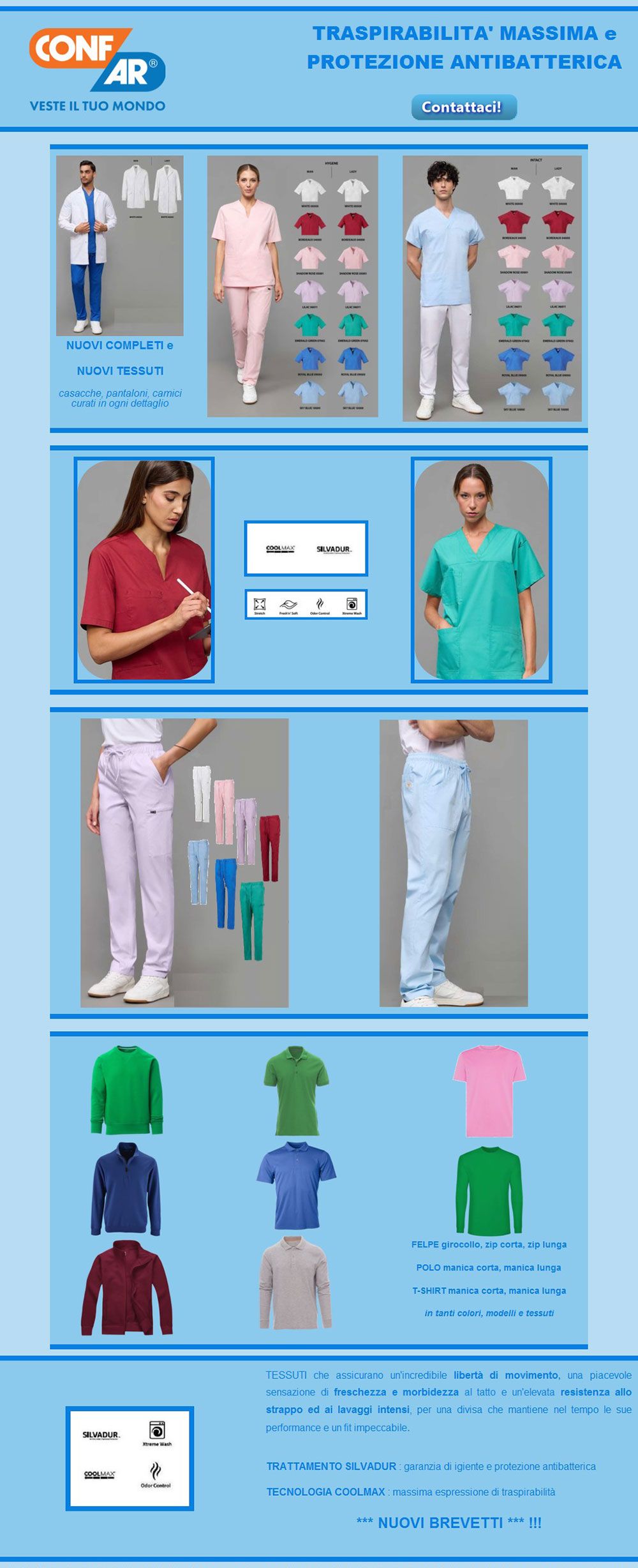Abbigliamento settore sanitario