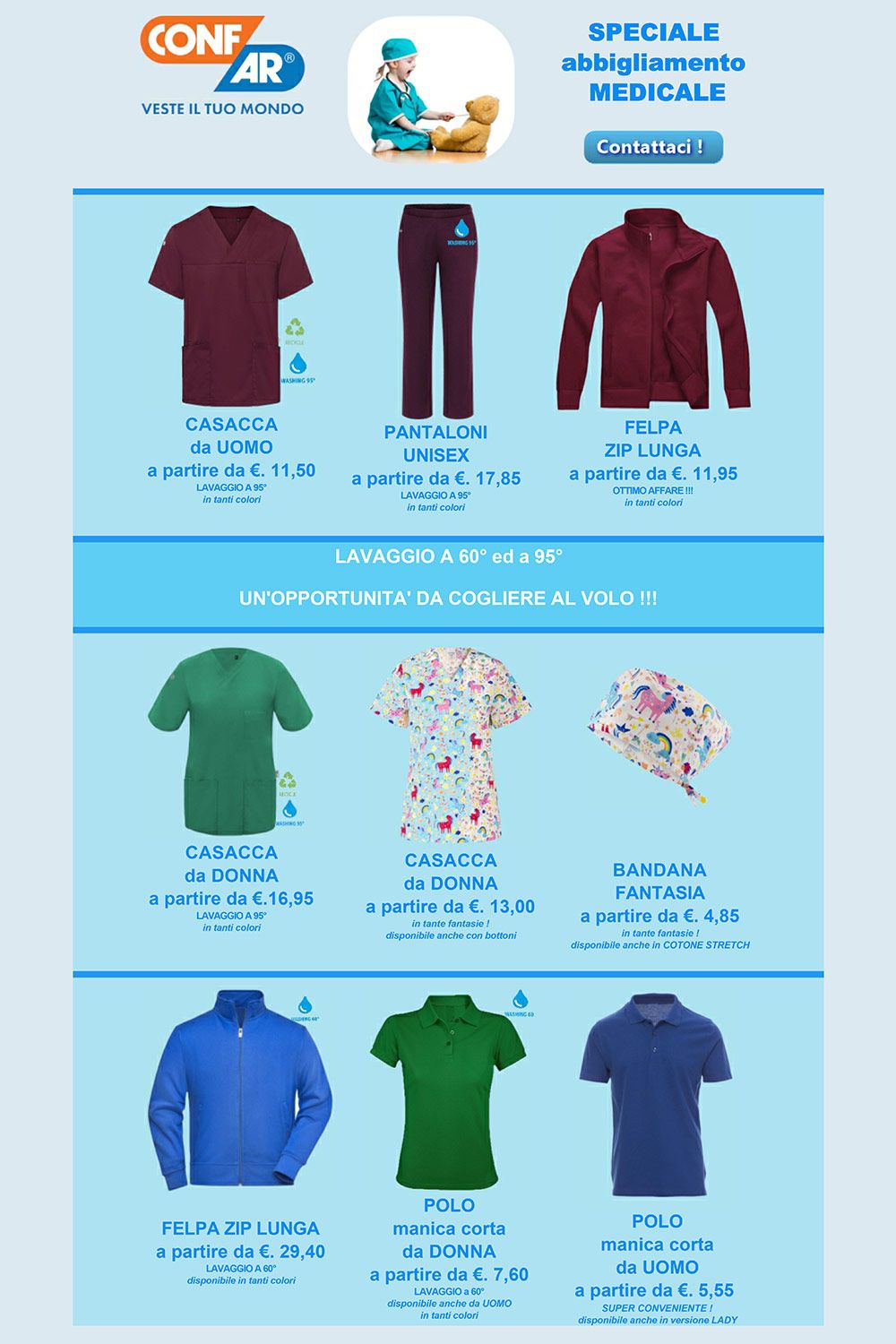 Speciale abbigliamento medicale